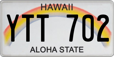 HI license plate YTT702