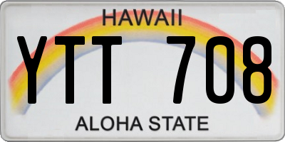 HI license plate YTT708