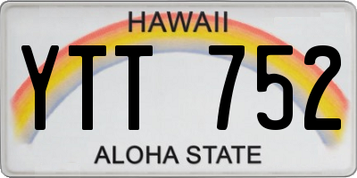 HI license plate YTT752