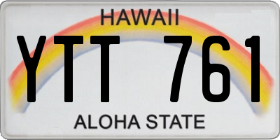 HI license plate YTT761