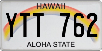 HI license plate YTT762
