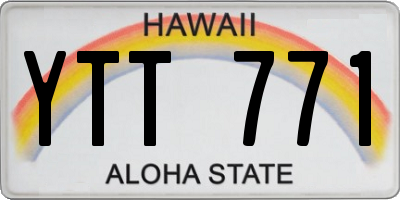 HI license plate YTT771