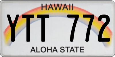 HI license plate YTT772
