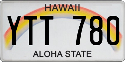 HI license plate YTT780