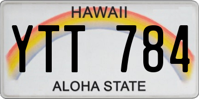 HI license plate YTT784