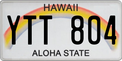 HI license plate YTT804
