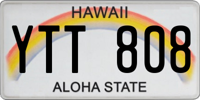 HI license plate YTT808