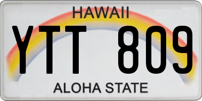 HI license plate YTT809