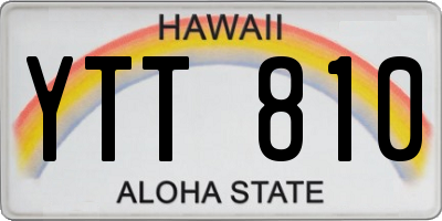 HI license plate YTT810