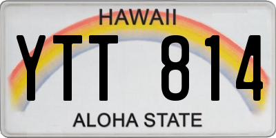 HI license plate YTT814