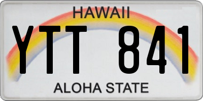 HI license plate YTT841