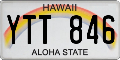 HI license plate YTT846