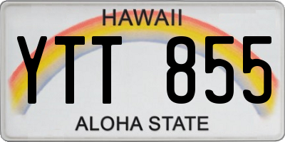 HI license plate YTT855