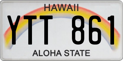 HI license plate YTT861