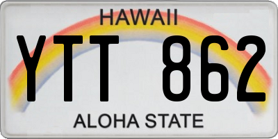 HI license plate YTT862