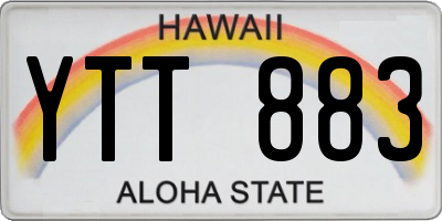 HI license plate YTT883