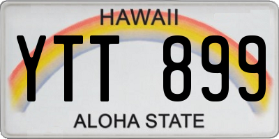 HI license plate YTT899