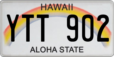 HI license plate YTT902
