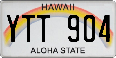 HI license plate YTT904