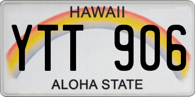 HI license plate YTT906