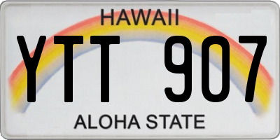 HI license plate YTT907