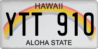 HI license plate YTT910