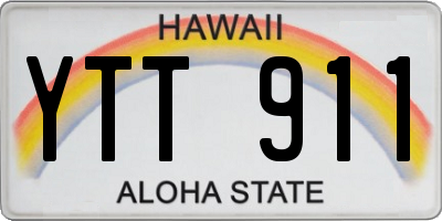 HI license plate YTT911