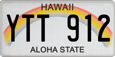 HI license plate YTT912