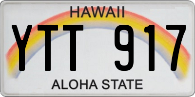 HI license plate YTT917