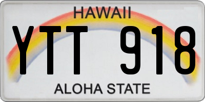 HI license plate YTT918