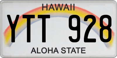 HI license plate YTT928