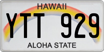 HI license plate YTT929