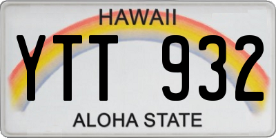HI license plate YTT932