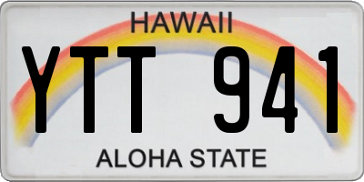 HI license plate YTT941