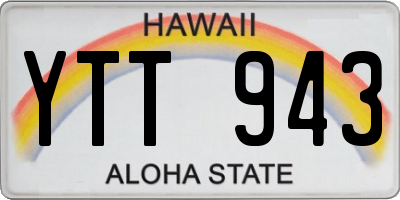 HI license plate YTT943