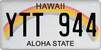 HI license plate YTT944