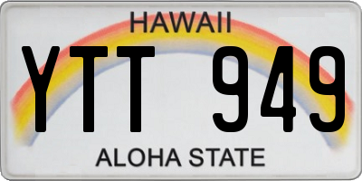 HI license plate YTT949