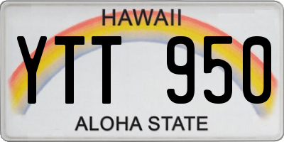 HI license plate YTT950