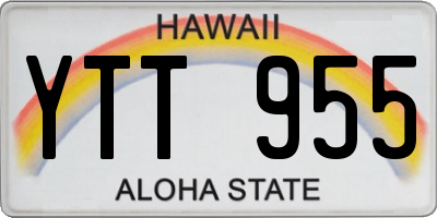 HI license plate YTT955