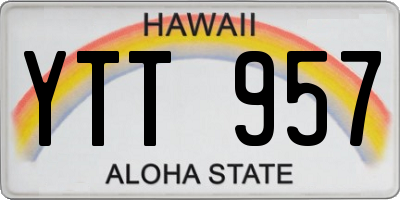 HI license plate YTT957