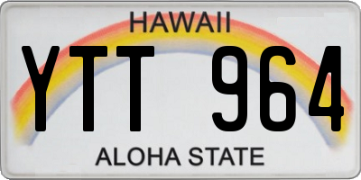 HI license plate YTT964