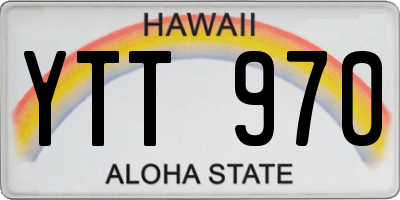 HI license plate YTT970