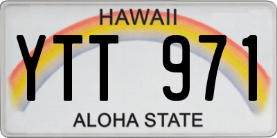 HI license plate YTT971