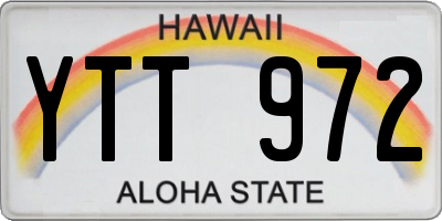 HI license plate YTT972