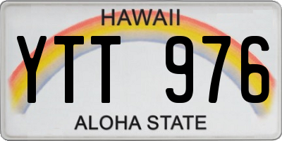 HI license plate YTT976
