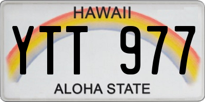 HI license plate YTT977