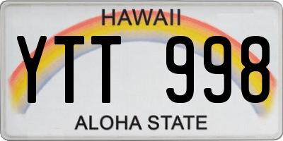 HI license plate YTT998