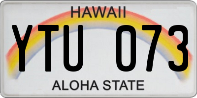 HI license plate YTU073