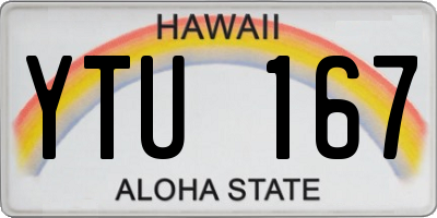 HI license plate YTU167