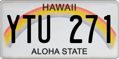 HI license plate YTU271
